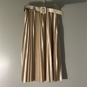 Metallic Midi Skirt